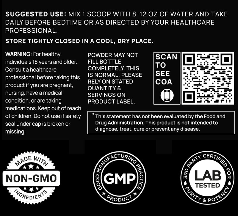 Triple Sleep Magnesium L-Threonate Powder – Magtein Sleep Aid with L-Theanine, Apigenin & Melatonin