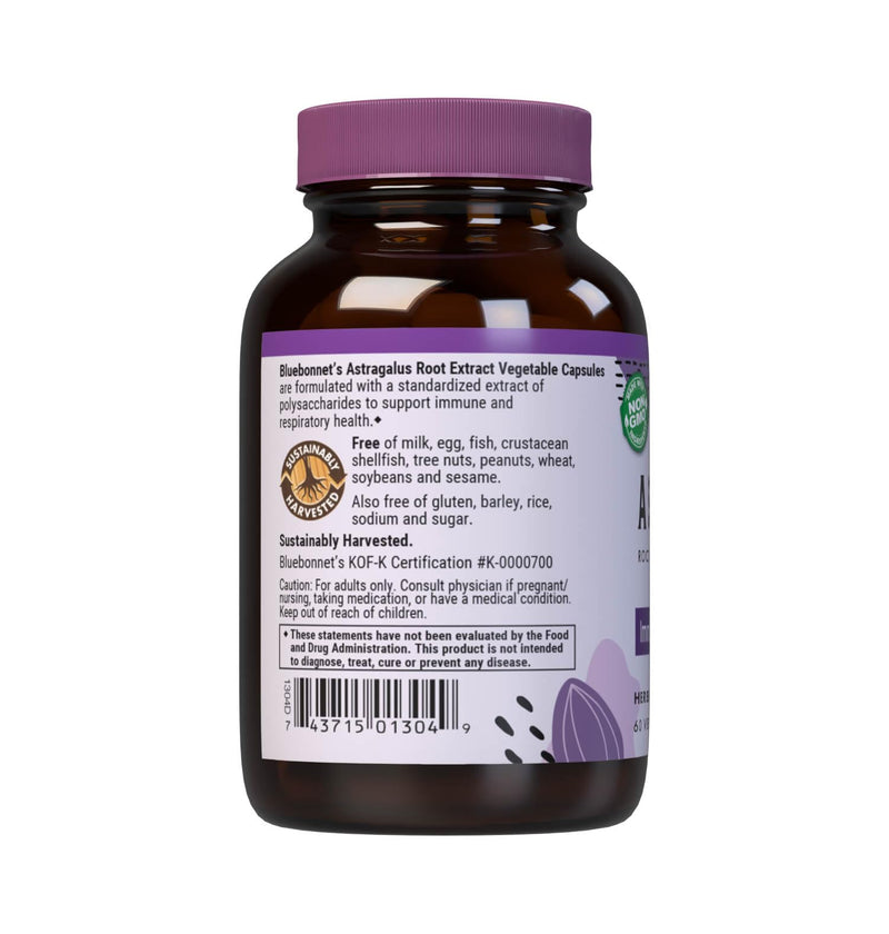 BlueBonnet Astragalus Root Extract Supplement 60 Count – Immune Support, Vegan Capsules