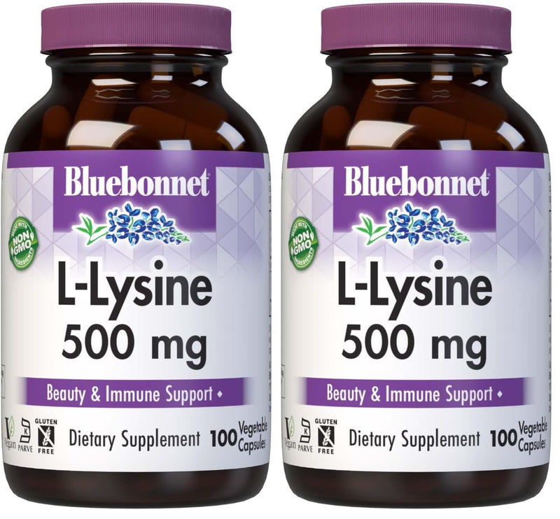 BlueBonnet Nutrition L-Lysine 500mg – Immune Support, 2-Pack, Vegan, Kosher, Soy-Free, Gluten-Free