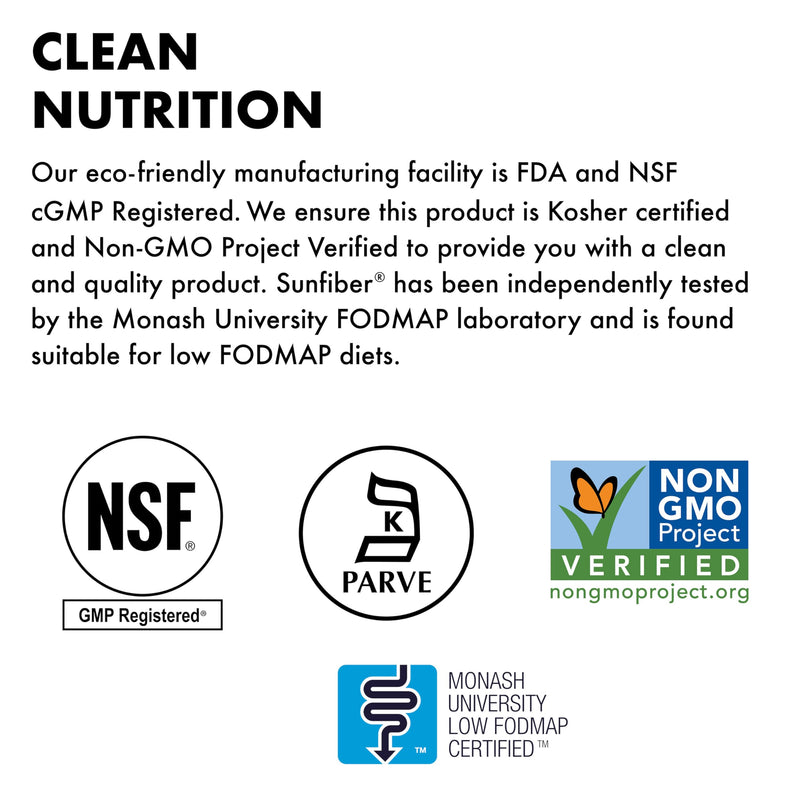 BlueBonnet Nutrition Sunfiber – 6 g Plant-Based Prebiotic Soluble Fiber – Supports Digestive Health* - Instant Dissolve – Non-GMO, Vegan, Kosher, Low-FODMAP – Unflavored, 7.4 OZ, 30 Servings
