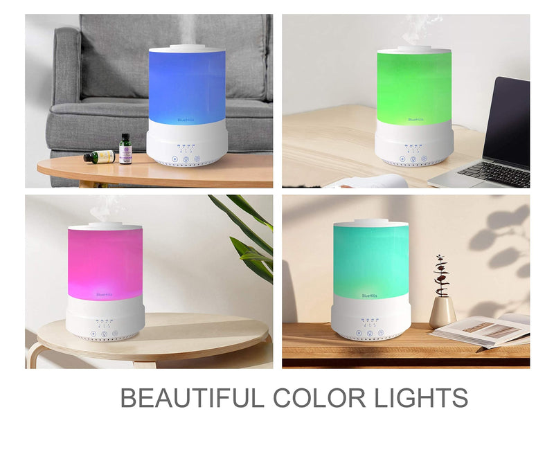 BlueHills 2500ml XL Essential Oil Diffuser – Large 2.5L Humidifier (White)