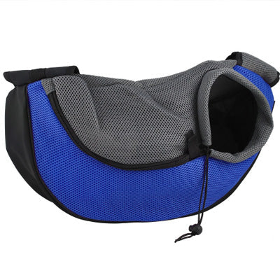 Small Dog Carrier Messenger Style Blue & Grey 2 Sizes