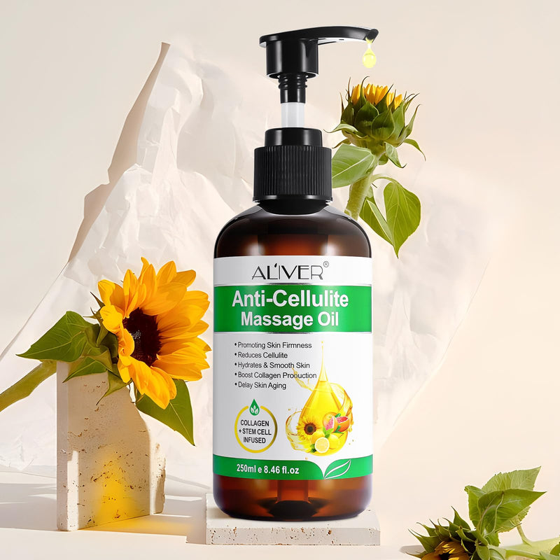 Body Oil Naturals Anti-Cellulite Massage Oil – Skin Tightening & Moisturizing (8.46 fl oz)