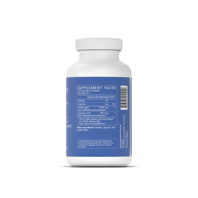 BodyBio Balance Oil – Omega 3-6 Supplement | Cold-Pressed Flaxseed & Safflower Oil
