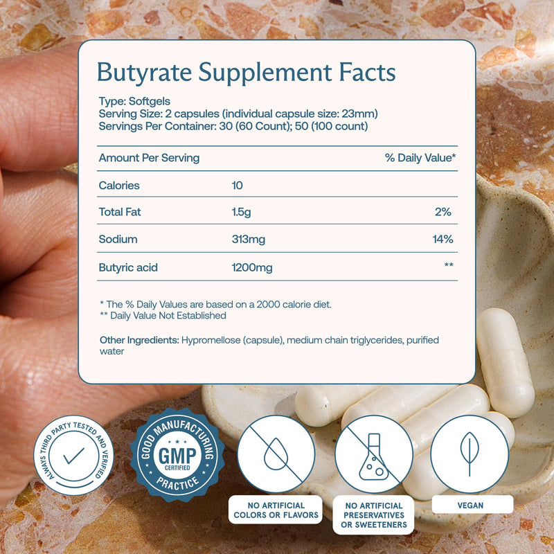 BodyBio Butyrate Postbiotic for Gut Health | Digestive Support & Leaky Gut Repair