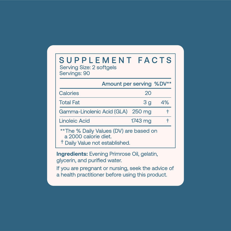 BodyBio Evening Primrose Oil – GLA for Skin & Hormone Balance | 180 Softgels