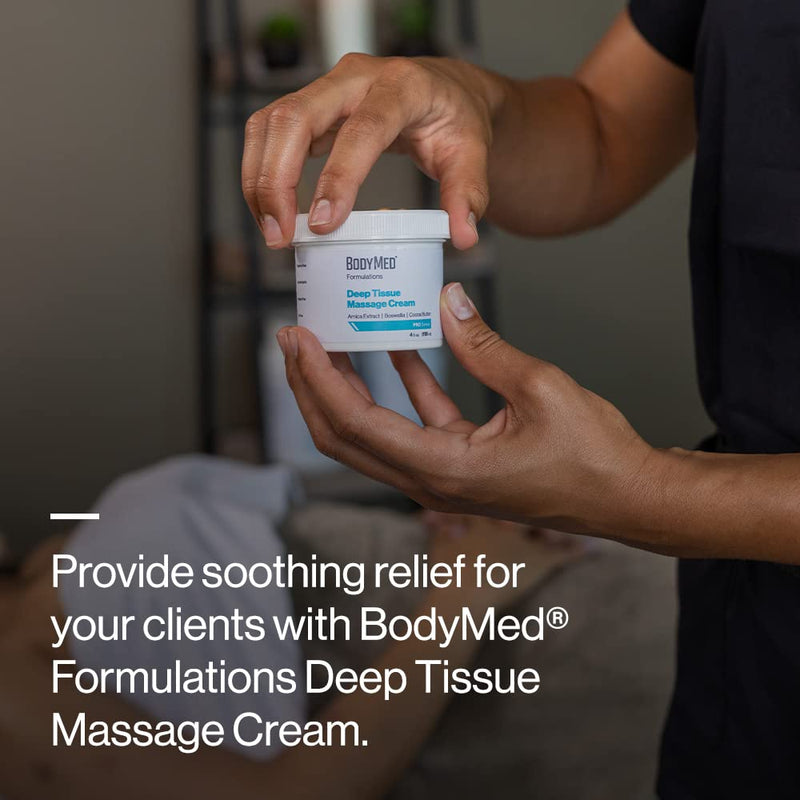 BodyMed Deep Tissue Massage Cream 4 oz – Fragrance-Free, All-Natural, Leaping Bunny Certified