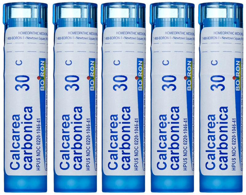 Boiron Calcarea Carbonica 30C Pellets – 80 Count Tubes (Pack of 5) | Homeopathic Medicine Made in France