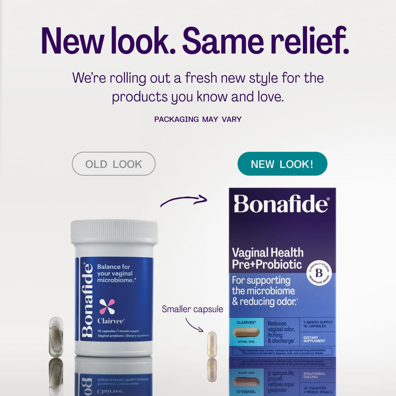 Bonafide Clairvee Vaginal Probiotic | Odor, Itching & Discharge Relief (15 Capsules)