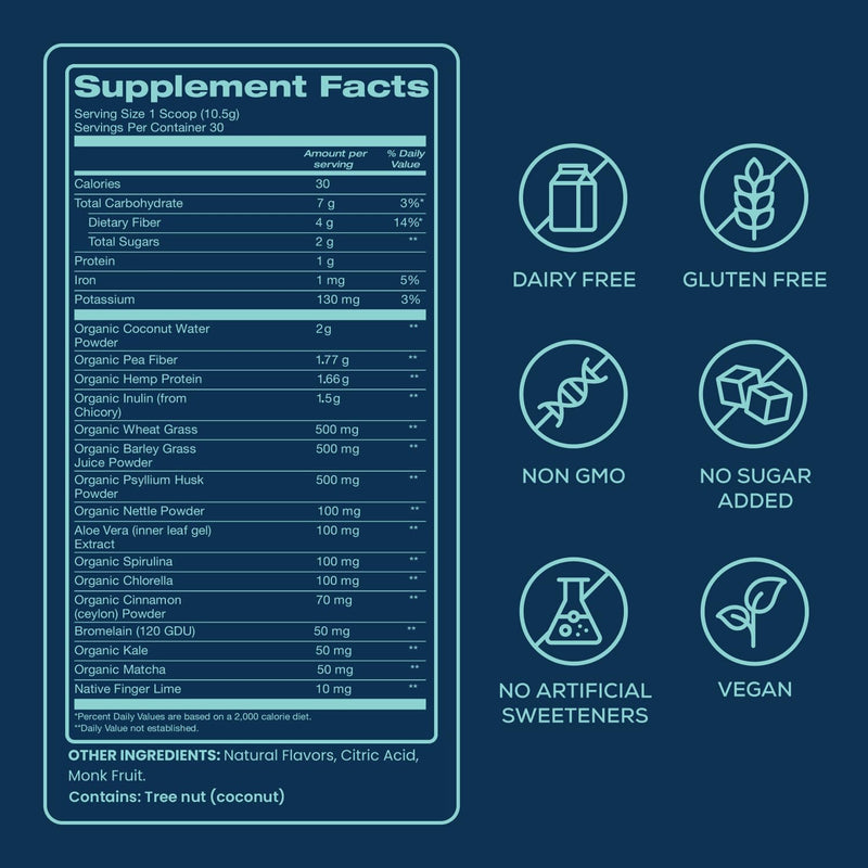 Bondi Pure – Daily Health & Detox Drink for Gut Health & Energy Support | Blood Orange (30 Servings)