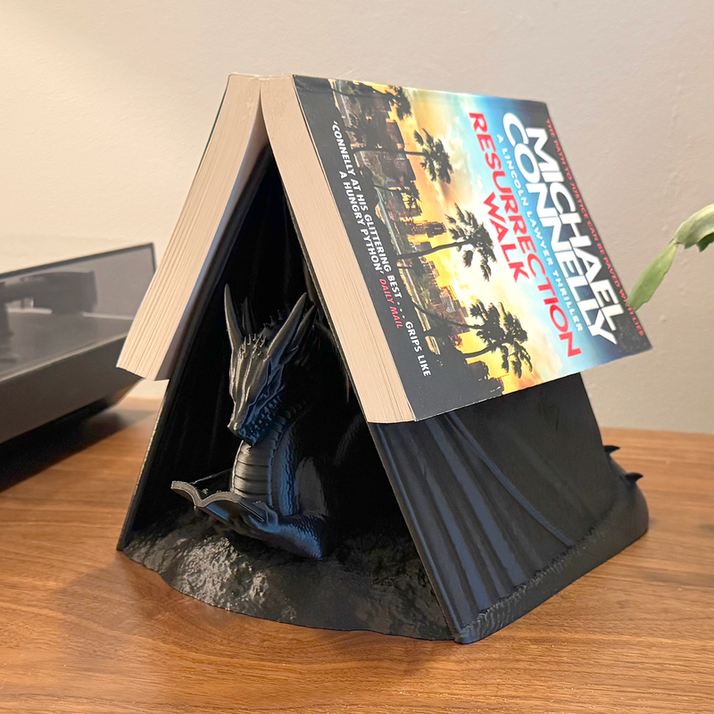 Book Wyrm Page Holder | Hand-Painted Dragon Book Holder