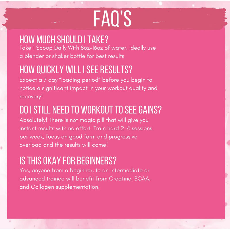 Booty Pump Formula for Women – Pink Lemonade Creatine + BCAAs + Collagen