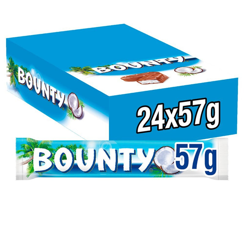 Bounty Coconut Milk Chocolate Twin Bar PMP 57g (Case of 24)