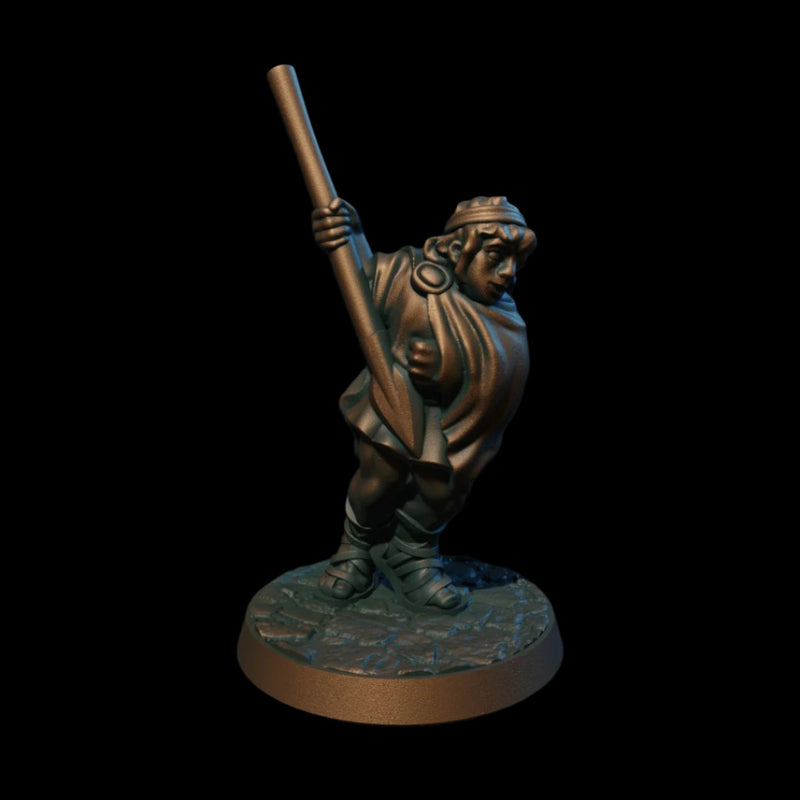 Boy with Javelin - 3D Printed Miniature for D&D and TTRPG - Ideal for Painting and Tabletop Gaming