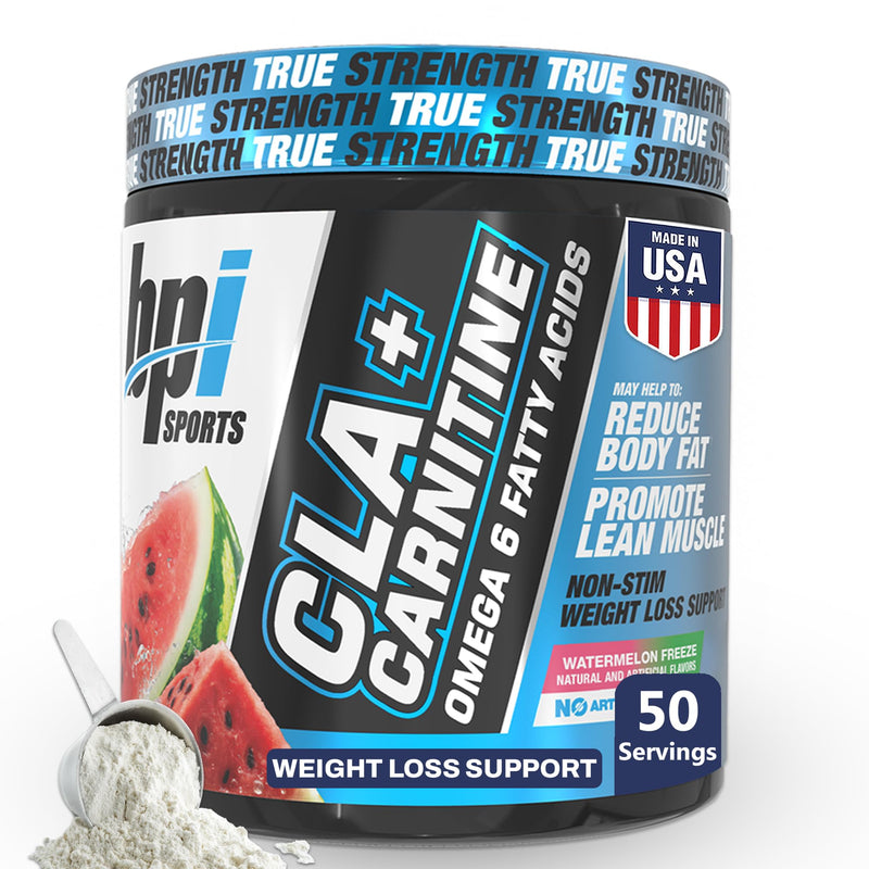 BPI Sports CLA+Carnitine – L-Carnitine & Linoleic Acid for Weight Loss & Metabolism – Watermelon Freeze – 50 Servings