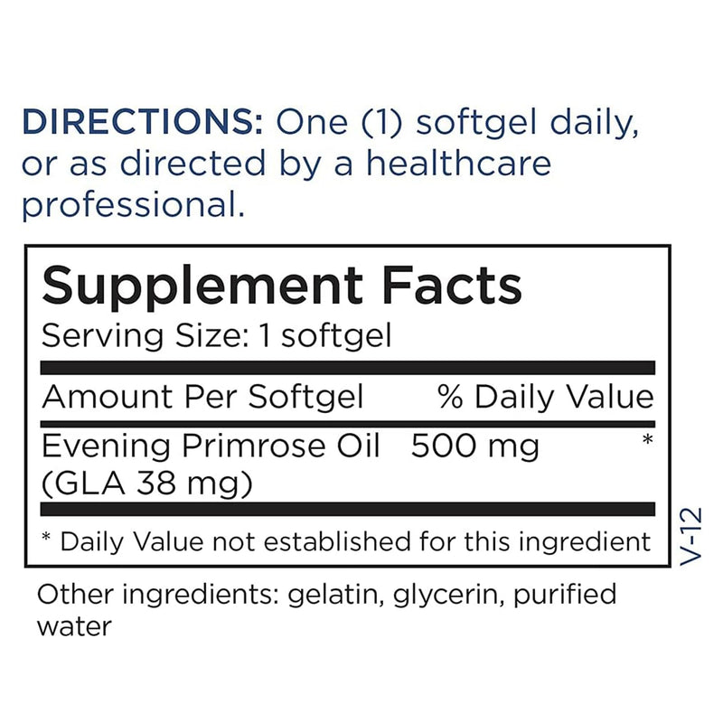 Metabolic Maintenance Evening Primrose Oil Capsules – 500 mg, 180 Softgels – Cold-Pressed