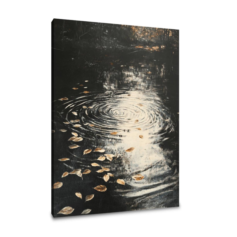 Dancing Leaves Stream Canvas