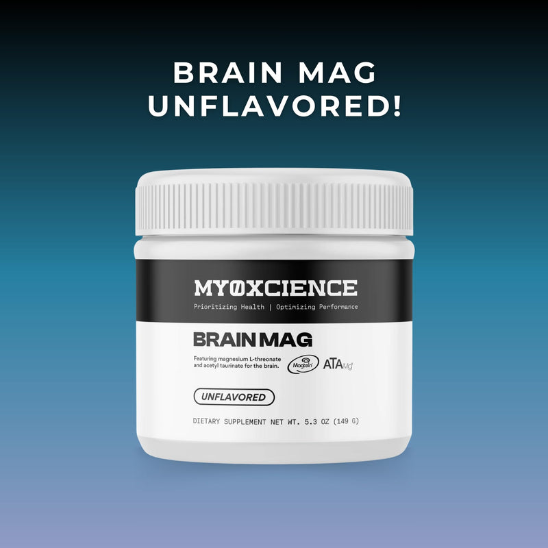 MYOXCIENCE Brain Mag | Magnesium L-Threonate Magtein & Magnesium Glycinate Powder (Unflavored) – 60 Servings