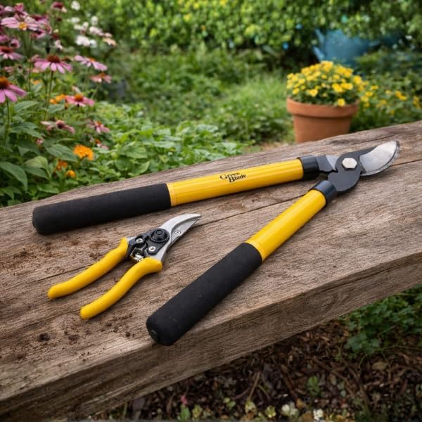 2 Piece Garden Pruning Set with Lopper and Secateurs