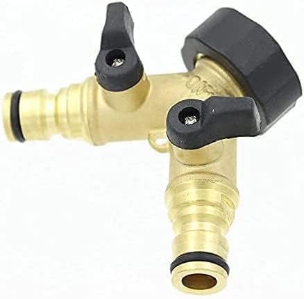 2 Way Brass Garden Hose Splitter Y Valve Connector