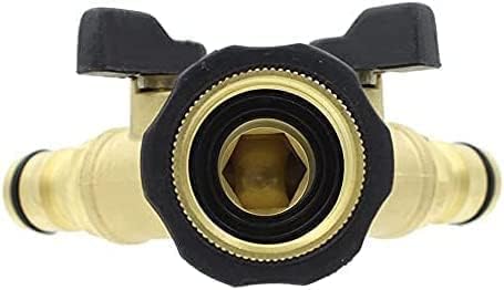 2 Way Brass Garden Hose Splitter Y Valve Connector