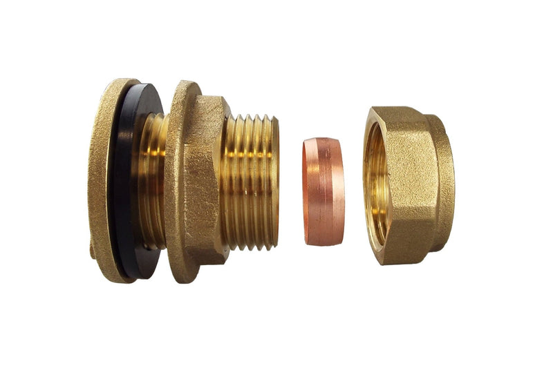 Brass Compression Straight Tank Adaptor 22mm