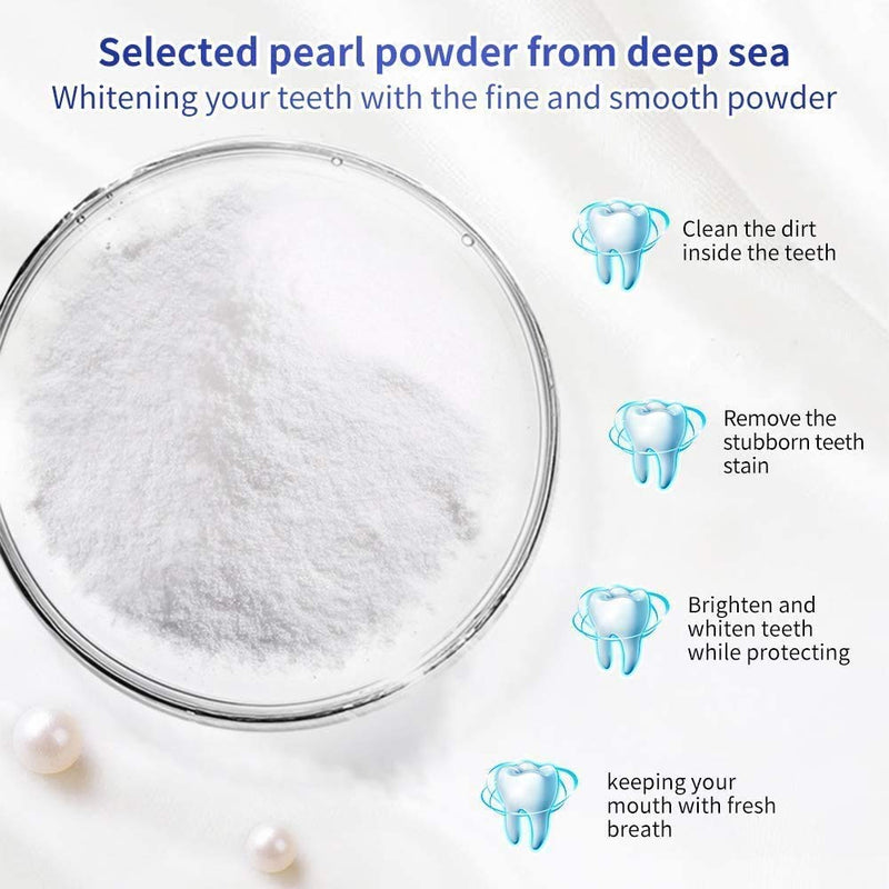 BREYLEE Teeth Whitening Powder – Pearl Essence Brightening Powder (1.05 oz) – Natural Teeth Whitener, Removes Coffee, Wine & Smoke Stains