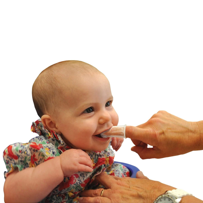Baby Finger Toothbrush with Case | Soft Silicone Teether & Gum Massager for 3+ Months