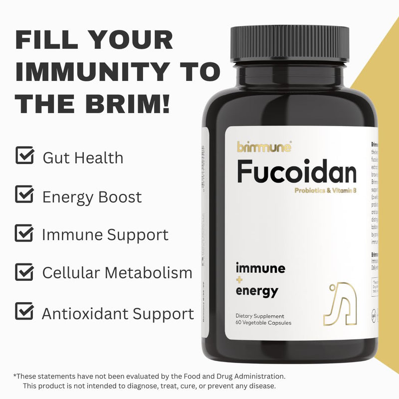 Brimmune Fucoidan 500 mg - Organic Patagonia, BB536 Probiotics | Immune Support (60 capsules)