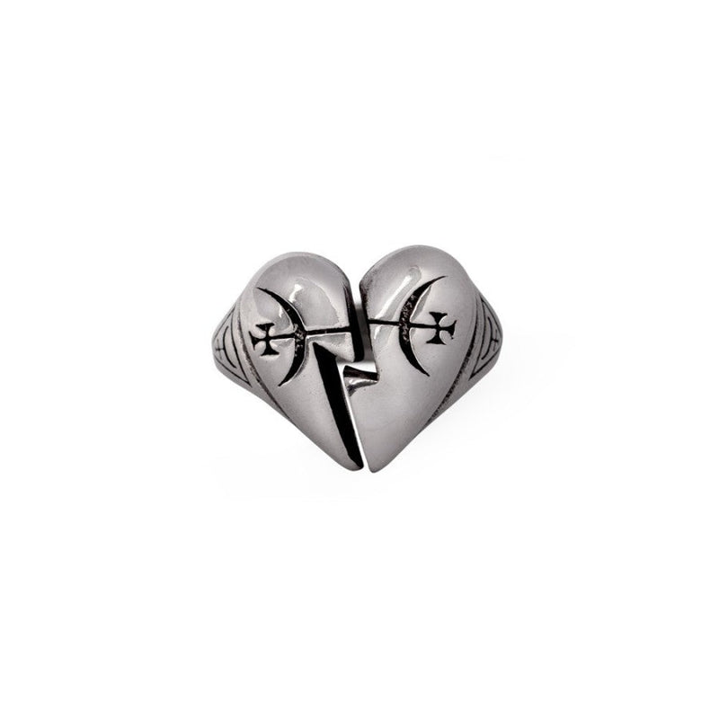 Alchemy Gothic Broken Promise Heart Ring