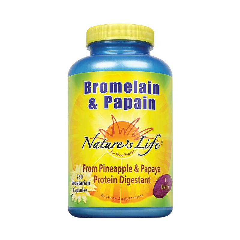 Nature's Life Bromelain & Papain — Digestive Enzymes (250mg, 250 CT)