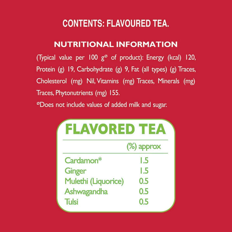 2-Pack Brooke Bond Red Label Natural Care Tea – 5 Ayurvedic Ingredients, 2 x 250 gm