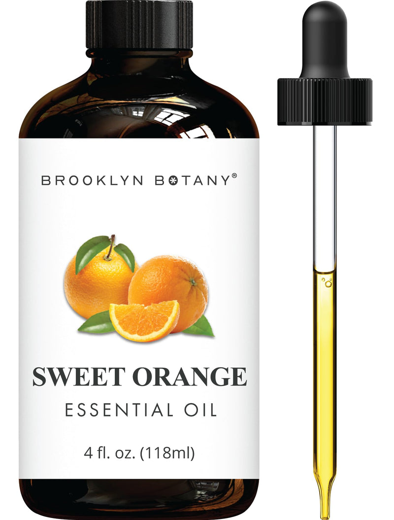 Brooklyn Botany Sweet Orange Oil - 4 oz, Pure & Natural, Premium Grade