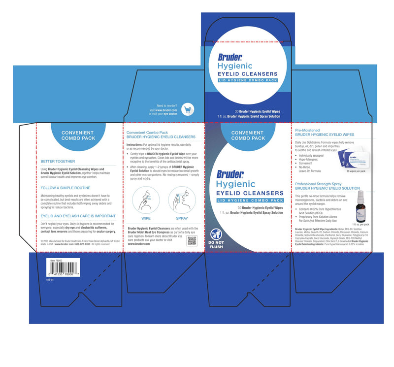 Bruder Hygienic Eyelid Cleansers Value Pack – Daily Eyelid and Lash Care