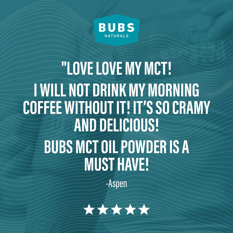 BUBS Naturals MCT Oil Powder Packets | Keto, Vegan & Paleo Friendly | 14 Travel Packets