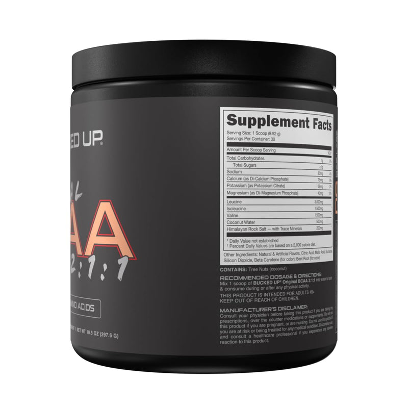 Bucked Up Original BCAA 2:1:1 – Apple Jacked Flavor | 30 Servings | Pre/Post Workout