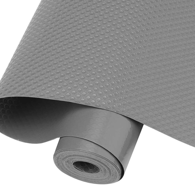 Bulk Roll - 45Cm x 500Cm Non-Slip Grey Waterproof Drawer Shelf Liner Mat UK - InStock