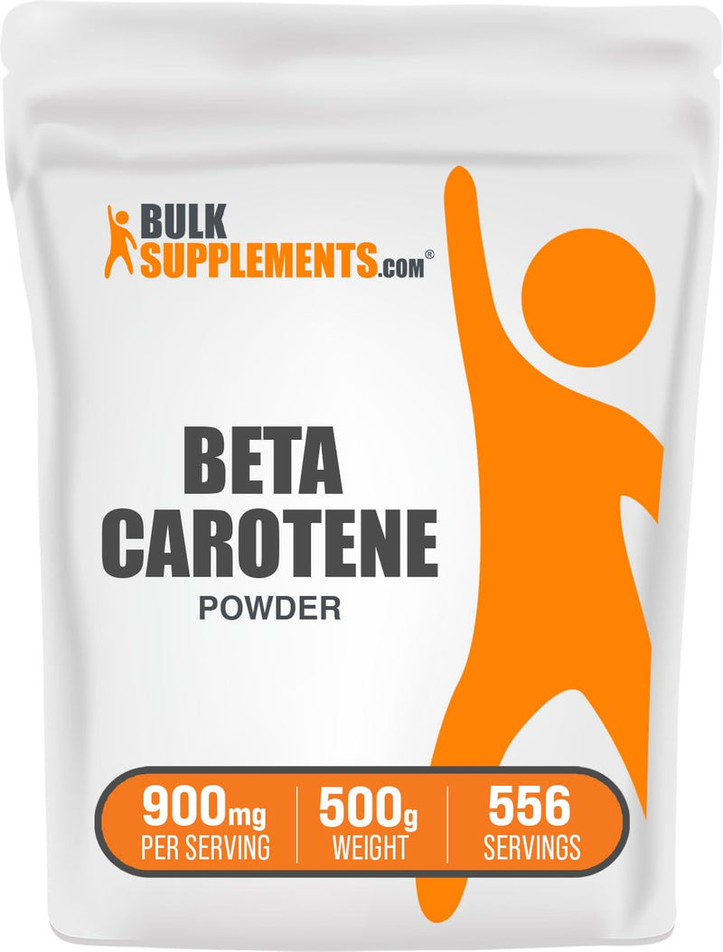 BulkSupplements Beta Carotene Powder – Vitamin A Support, Immune & Vision, 900mg/Serving, 500g