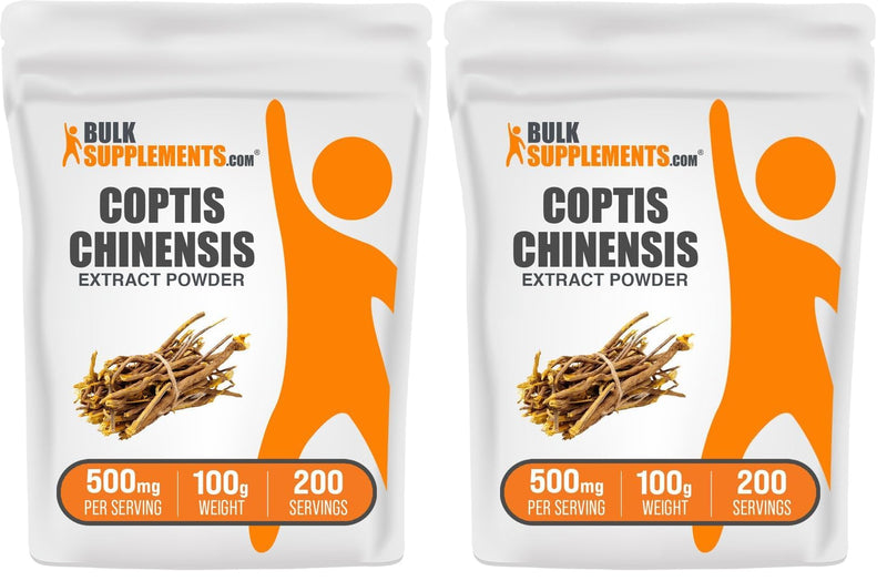BulkSupplements Coptis Chinensis Extract Powder – Golden Thread, 500 mg per Serving, 100 g (Pack of 2)