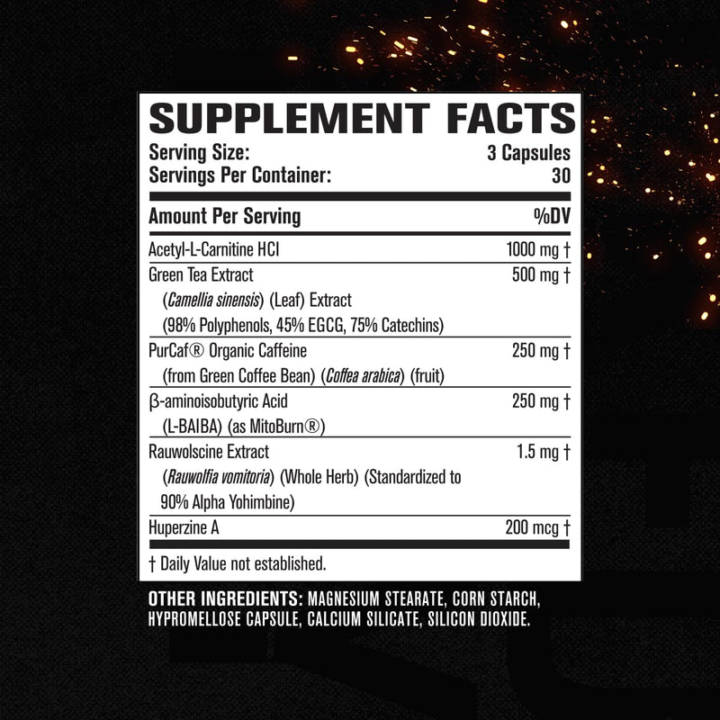 Jacked Factory Burn-XT Max: High-Performance Thermogenic Fat Burner with PurCaf Caffeine, MitoBurn & Green Tea | 90 Capsules