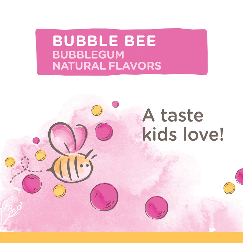 Burt's Bees Kids Toothpaste Bubble Bee Fluoride Free 4.7 oz Pack of 4 - Natural Flavor