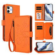 Butterfly Love Flower Multi-card Zipper Wallet Leather Phone Case, For iPhone 12 / 12 Pro, For iPhone 12 Pro Max, For iPhone 12 mini - InStock