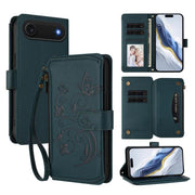 Butterfly Love Flower Multi-card Zipper Wallet Leather Phone Case, For iPhone 17, For iPhone Air, For iPhone 16 Pro Max - InStock