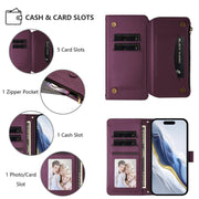Butterfly Love Flower Multi-card Zipper Wallet Leather Phone Case, For iPhone 17e / 16e, For iPhone 17 Pro Max, For iPhone 17 Pro - InStock