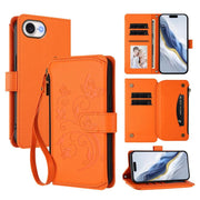 Butterfly Love Flower Multi-card Zipper Wallet Leather Phone Case, For iPhone 17e / 16e, For iPhone 17 Pro Max, For iPhone 17 Pro - InStock