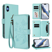 Butterfly Love Flower Multi-card Zipper Wallet Leather Phone Case, For iPhone X / XS, For iPhone XR, For iPhone XS Max - InStock