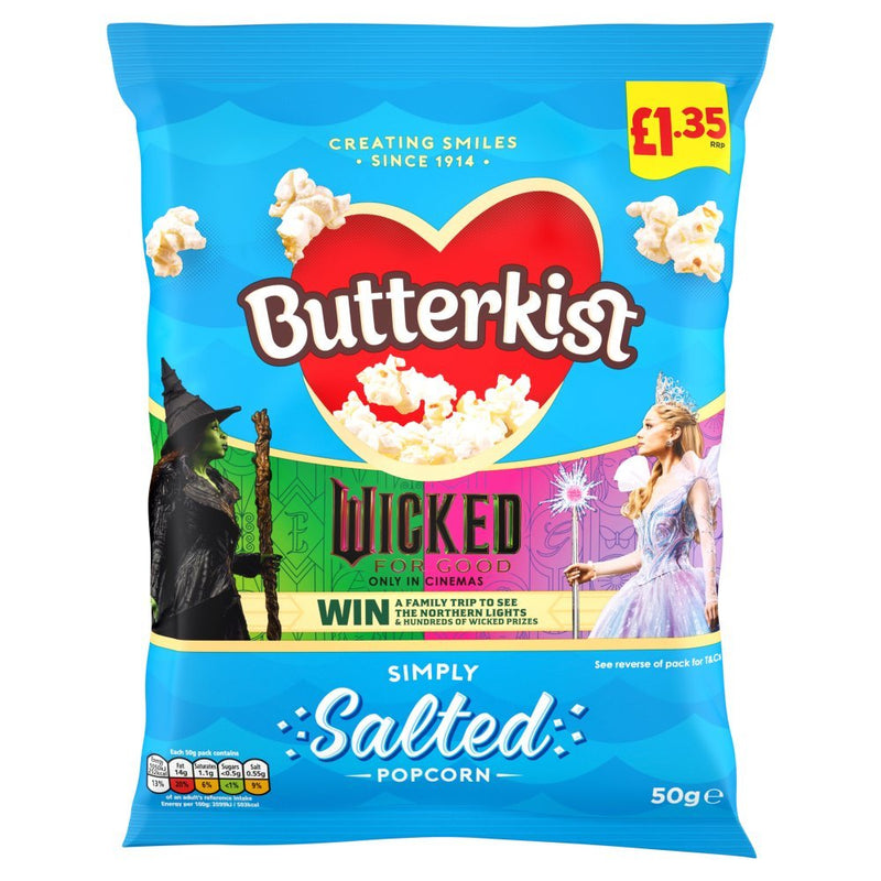 Butterkist Simply Salted Popcorn PMP 50g (Case of 15)