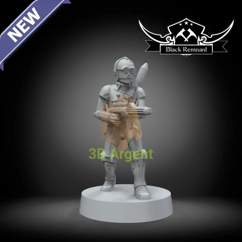 C-3PX Armed Protocol Droid - Black Remnant Resin Miniature