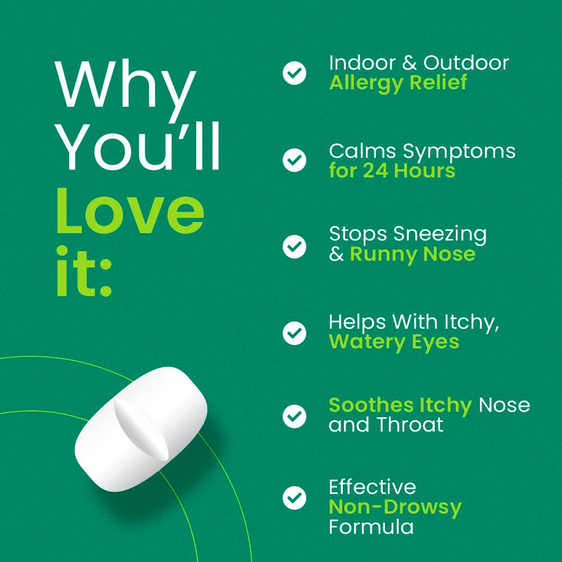 C'rcle Cetirizine HCL 10mg 365 Tablets — Non-Drowsy 24-Hour Allergy Relief