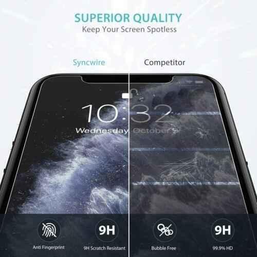 iPhone 11 Pro Max Screen Protectors Tempered Glass with Install Frame 2-Pack